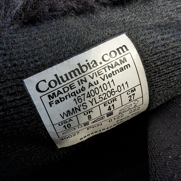 Columbia Womens waterproof Winter Boots, black Size 10 New in box - Picture 9 of 10